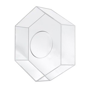 Magideal - Caja De Centro De Mesa De Soporte De Pastel De Acrílico Transparente Caja De Exhibición De Pastel Rellenable De Nivel De Pastel Transparente Hexagonal 20Cmx25Cm