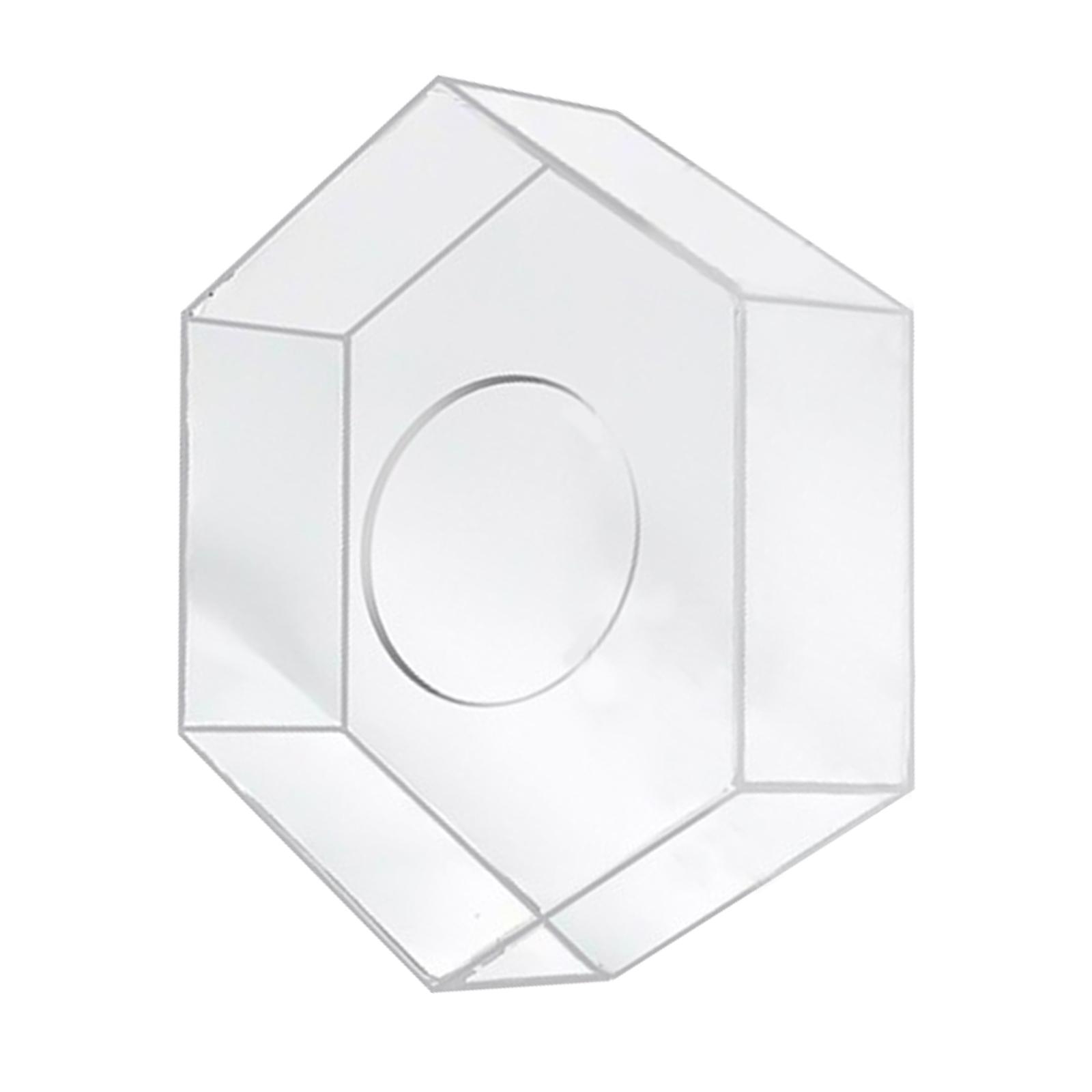 Magideal - Caja De Centro De Mesa De Soporte De Pastel De Acrílico Transparente Caja De Exhibición De Pastel Rellenable De Nivel De Pastel Transparente Hexagonal 20Cmx20Cm