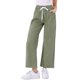 thumbnail image 1 of INSPIRE CHIC Pantalones Vaqueros de Pierna Ancha para Mujer con Cintura Elástica y Cordón, Pantalones de Mezclilla Casuales con Bolsillos Verde Militar M, 1 of 6