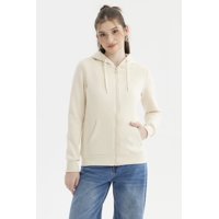 Fashionspark - Polerón Mujer Abierto Hodie Crema