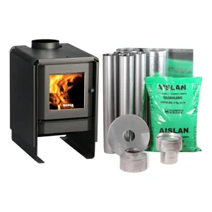 Pack Bosca Estufa A Leña Eco 360 + Kit De Instalación