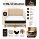thumbnail image 3 of Cama 2 Plazas Beige con Colchón y Respaldo Lineal en Lino, 3 of 4