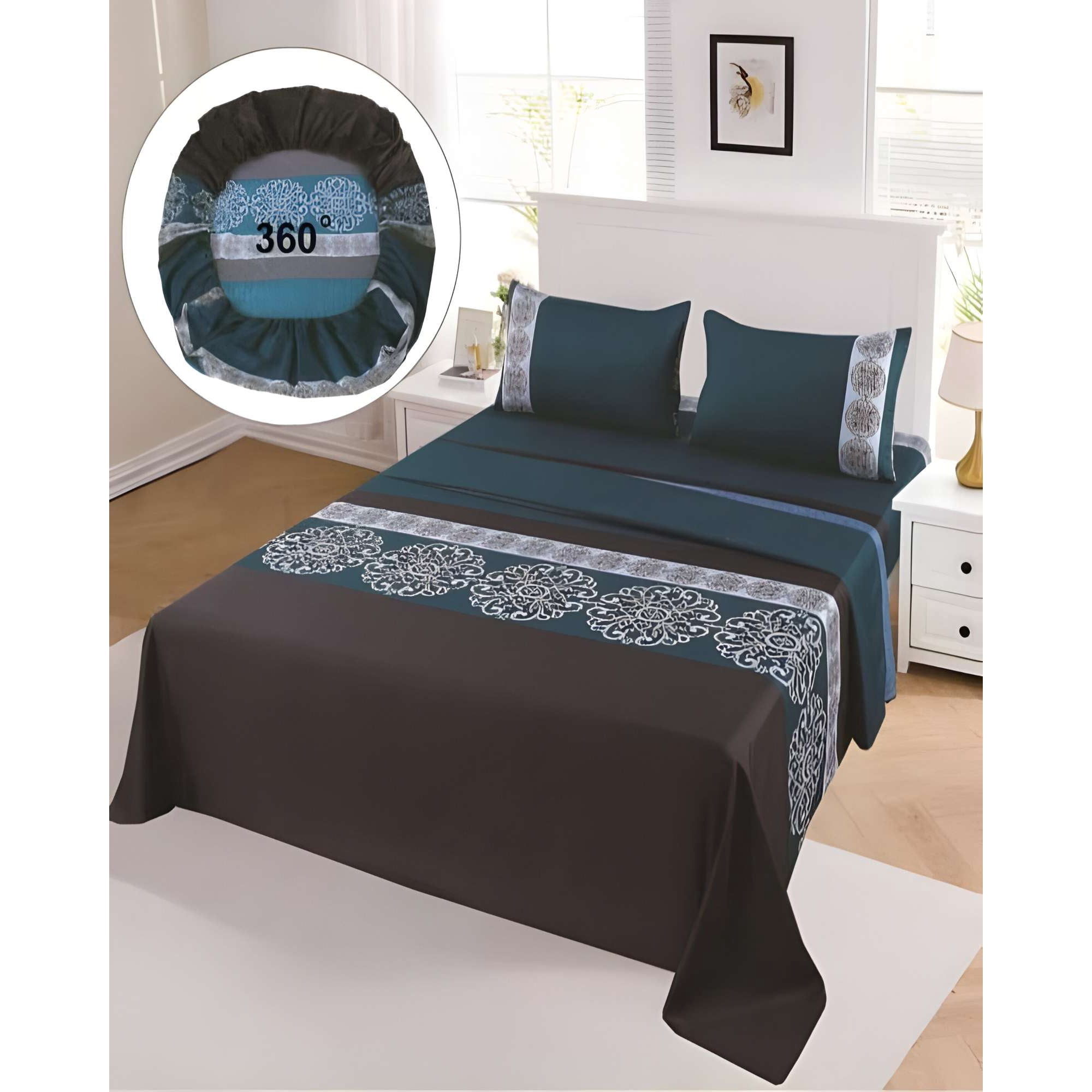 Genérico - Sabanas De Verano King Verde Oscuro