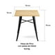 thumbnail image 3 of Mesa Metal Tolix cubierta Madera 70x70 cm, 3 of 7