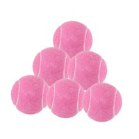 Ioensy - 6Pcs Bolas De Tenis Para El Entrenamiento Para Principiantes Para Los Principiantes De La Raqueta Para Principiantes Al Aire Libre Rosa