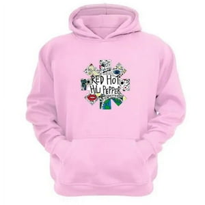 Genérico - Polerón Canguro Red Hot Chili Peppers Rosa Talla L Unisex