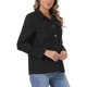 thumbnail image 4 of INSPIRE CHIC Chaqueta de Lino para Mujer con Botones, Cintura con Cordón, Ligera, Primavera, Anorak de Utilidad 2026 XS Negro, 4 of 6