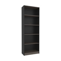 Fm Furniture - Estante Organizador De Libros Fm 180,6X62,8X29,9 Cm Negro Y Café
