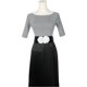 thumbnail image 5 of Cinturón Ancho Elástico para Mujer INSPIRE CHIC, Corsé Elástico de Doble Flor Grande, Dulce Elegante Casual para Vestido 68x6cm (LxW) Blanco, 5 of 6