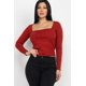 thumbnail image 1 of Top de Cuello Cuadrado Fruncido, 1 of 5