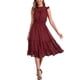 thumbnail image 1 of INSPIRE CHIC Vestido de Chifón sin Mangas para Mujer con Cintura Fruncida y Estrellas Metálicas Doradas para Fiesta Rojo Oscuro XL, 1 of 6