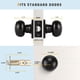 thumbnail image 5 of Perilla de puerta KNOBWELL, interior redondo, negro mate, 6 unidades, 5 of 7