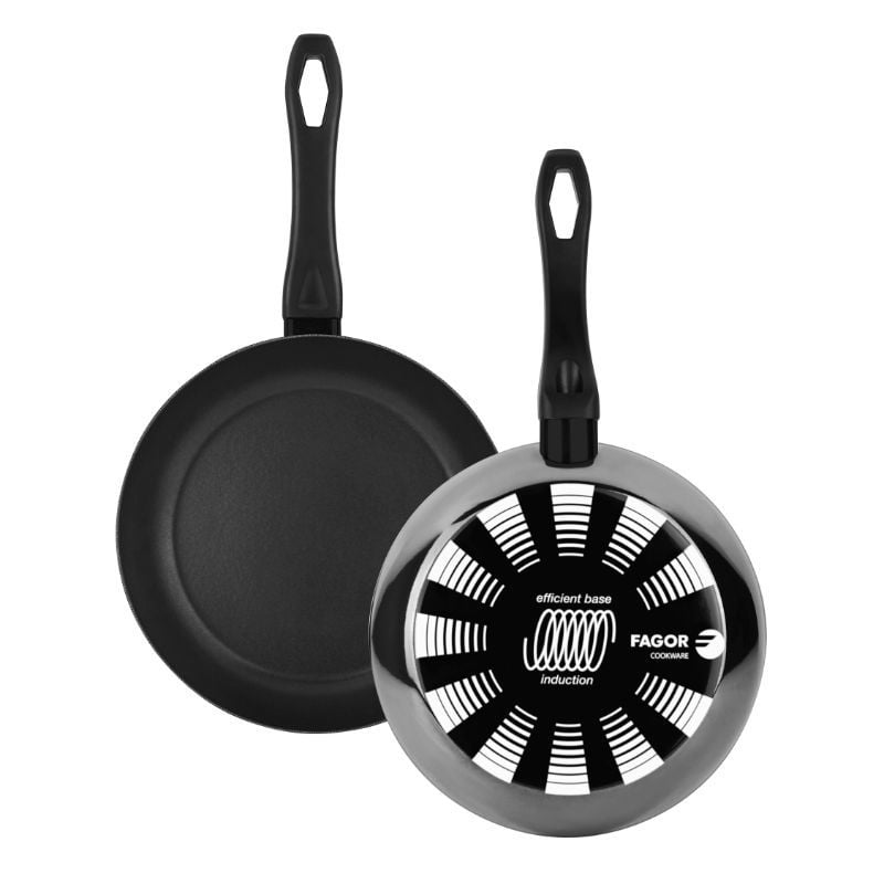 Fagor - Sartén Indutherm 28 Cm Acero Esmaltado Negro