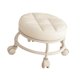 thumbnail image 2 of Taburete Bajo Con Ruedas, Redondo, De Baja Altura Y Con Asiento Bajo Para Oficina, Porche, Sala De Juegos, Color Blanco, 2 of 5