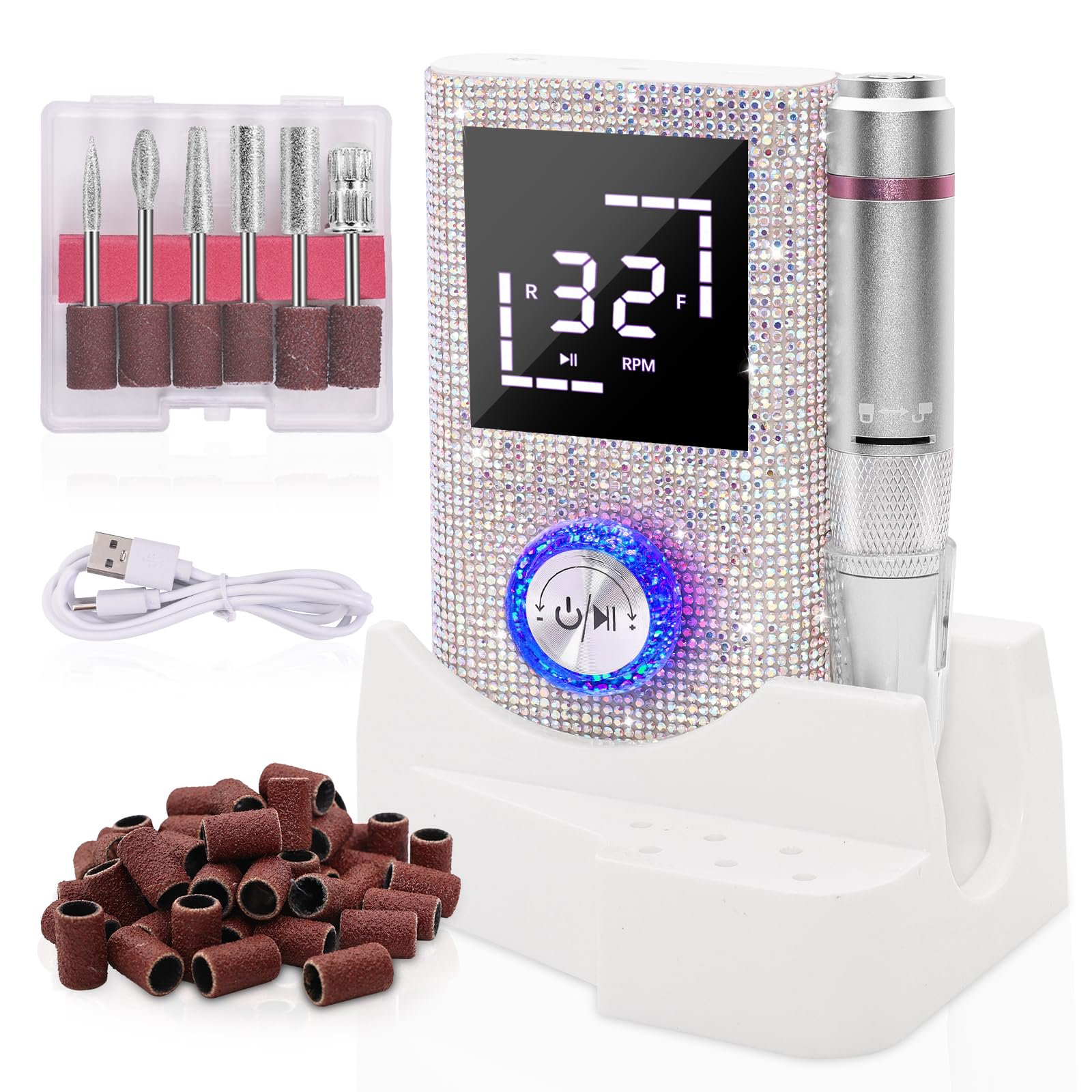 Taladro De Uñas Eléctrico Depvko Professional 45000 Rpm Inalámbrico