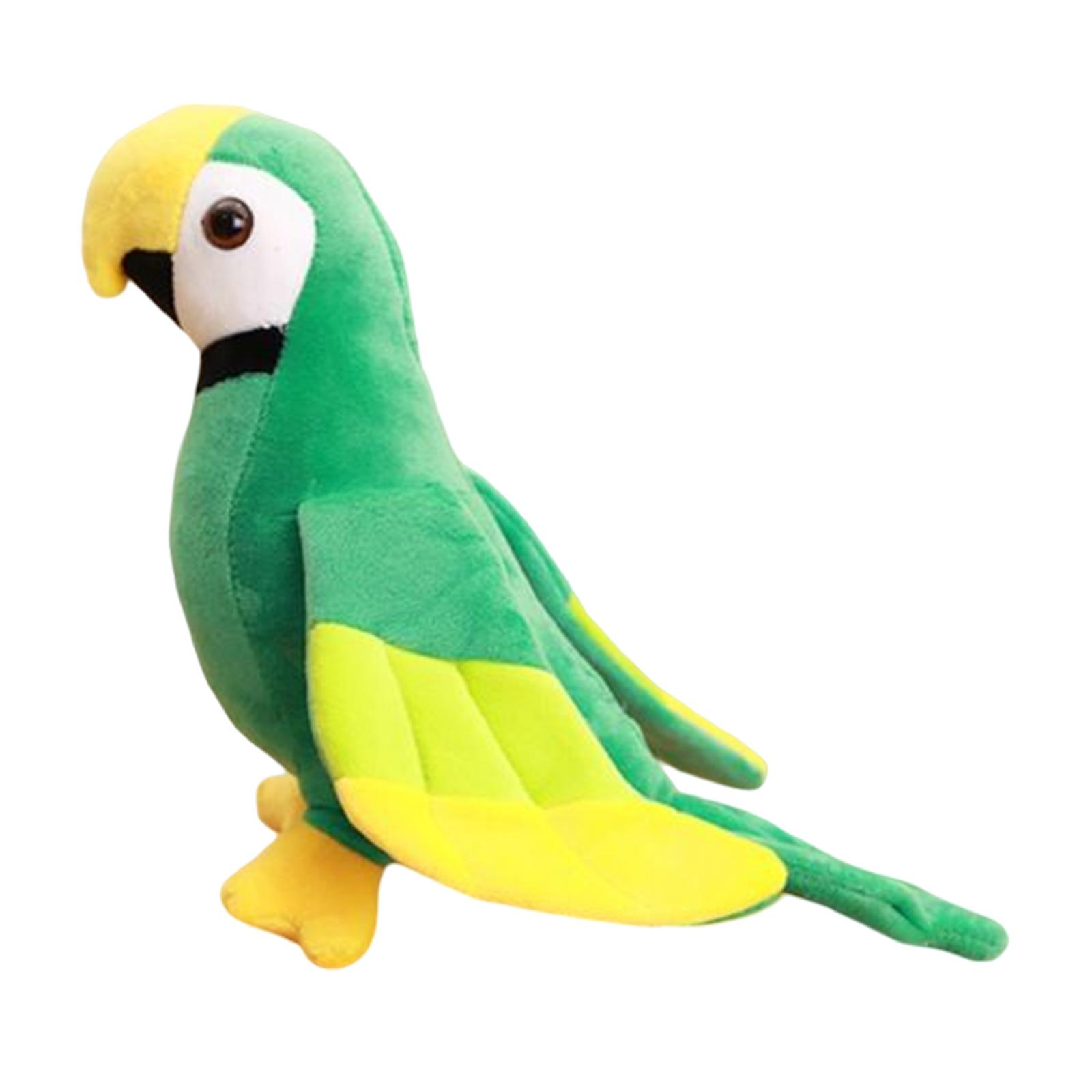 Bothyi - Adorable Loro Juguete De Peluche Acompañar Adorno Suave Para Oficina Dormitorio Niños Verde