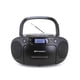 thumbnail image 1 of Reproductor de CD Portátil Emerson Negro con Cassette, Grabadora de Cinta, Radio AM/FM y Altavoces D, 1 of 3