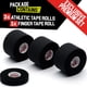 thumbnail image 2 of Cinta deportiva Summum Fit negra extremadamente fuerte, 8 rollos y cinta adhesiva para 2 dedos, 2 of 7