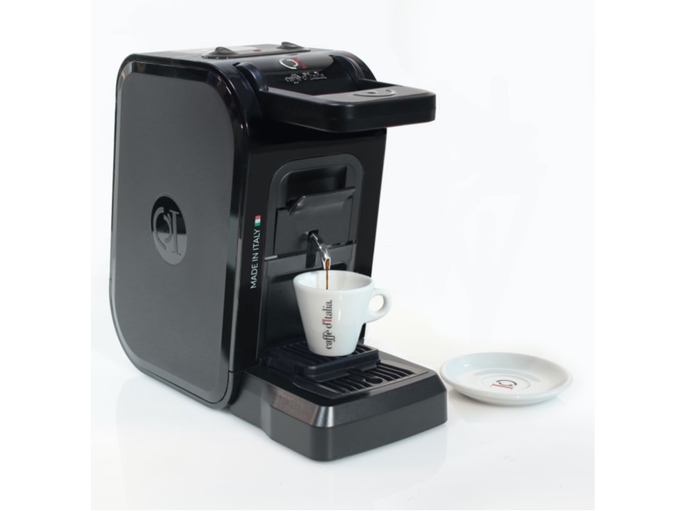 Caffe D'Italia - Cafetera Birba Negra 1 Cápsula