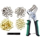 thumbnail image 2 of Kit de herramientas Grommet profesional con ojos de 3/8 pulgadas - prensa Grommet de metal pesado para tela, cuero, alfombras, bricolaje y artesanía, Kit Grommet con cortador de agujeros, pi, 2 of 3