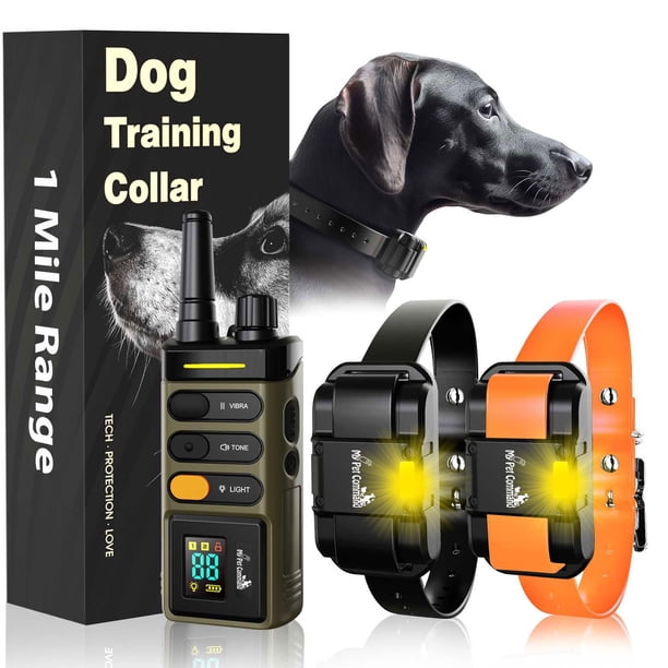 Collar de adiestramiento para perros My Pet Command, alcance de 1,6 km, paquete de 2