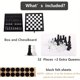 thumbnail image 5 of Juego de ajedrez Strategyify de 33 cm, vidrio, con estuche de cuero, 5 of 7