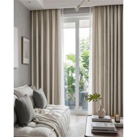 Mylhogar - Set De Cortinas Blackout Engomadas Modernas De Lujo