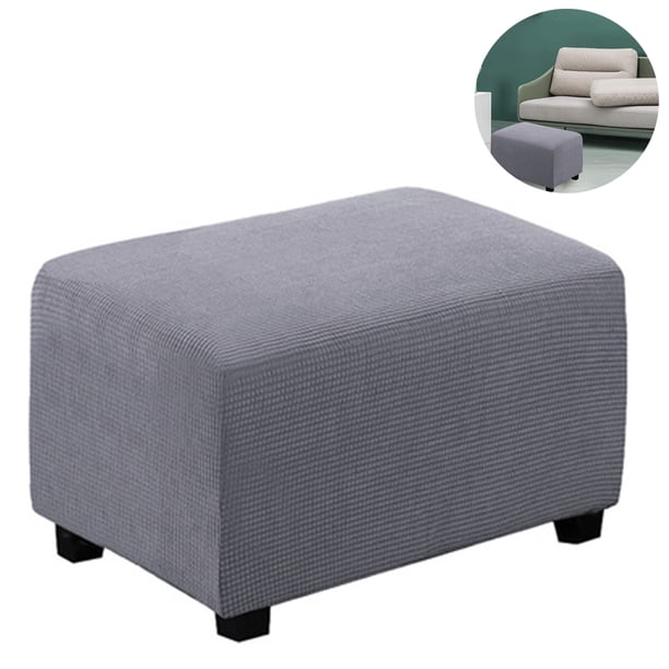 Funda elástica fácil de llevar para otomana, plegable, con almacenamiento, protector de muebles, funda rectangular suave con base elástica.