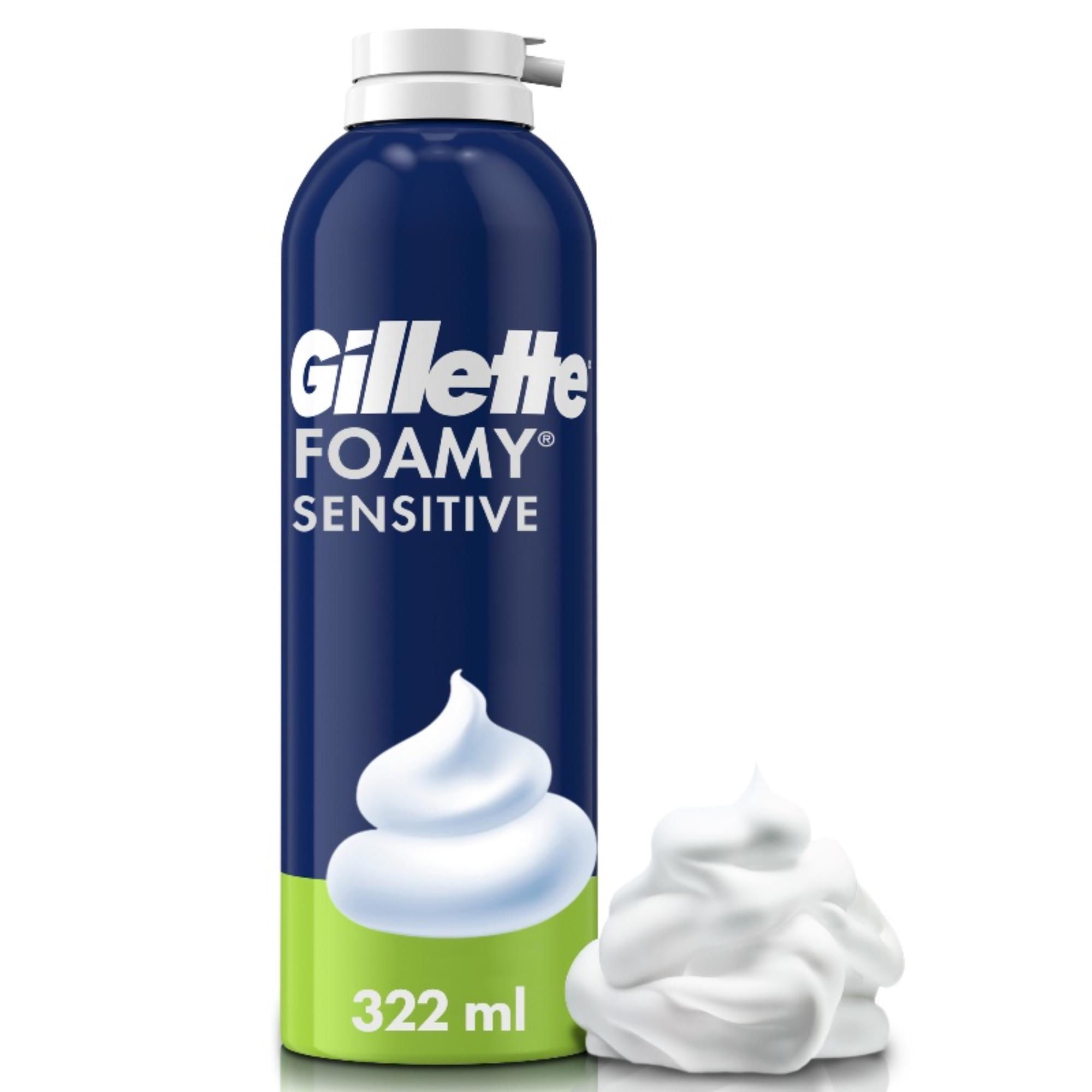 Gillette - Espuma De Afeitar Foamy Sensitive Para Piel Sensible