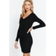 thumbnail image 5 of Vestido Mini de Canalé con Escote en V y Manga Larga, 5 of 5