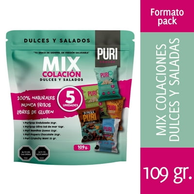 Colación Mix Dulce Y Salado Pack 5 Un 109 G