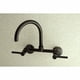 thumbnail image 3 of Grifo de cocina Kingston Brass Concord de montaje en pared, negro mate, 3 of 9