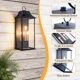 thumbnail image 4 of Aplique de pared exterior Lawyettle de 63 cm, 3 luces, negro, impermeable, 4 of 9