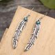 thumbnail image 2 of Nvzi -b Retro Nuevo Diseño Único Estilo Aretes Colgantes para Mujer Étnicos Bohemios Vintage Joyería (Plateado), 2 of 2