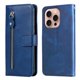 thumbnail image 5 of Funda tipo cartera para iPhone 16 Pro Max con bolsillo con cremallera y ranuras para tarjetas – Función de soporte Azul, 5 of 6
