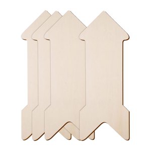 Bothyi - 4X Letrero De Madera Sin Terminar, Dibujo, Escritura, Placa En Blanco Para Bar, Vacaciones, Boda