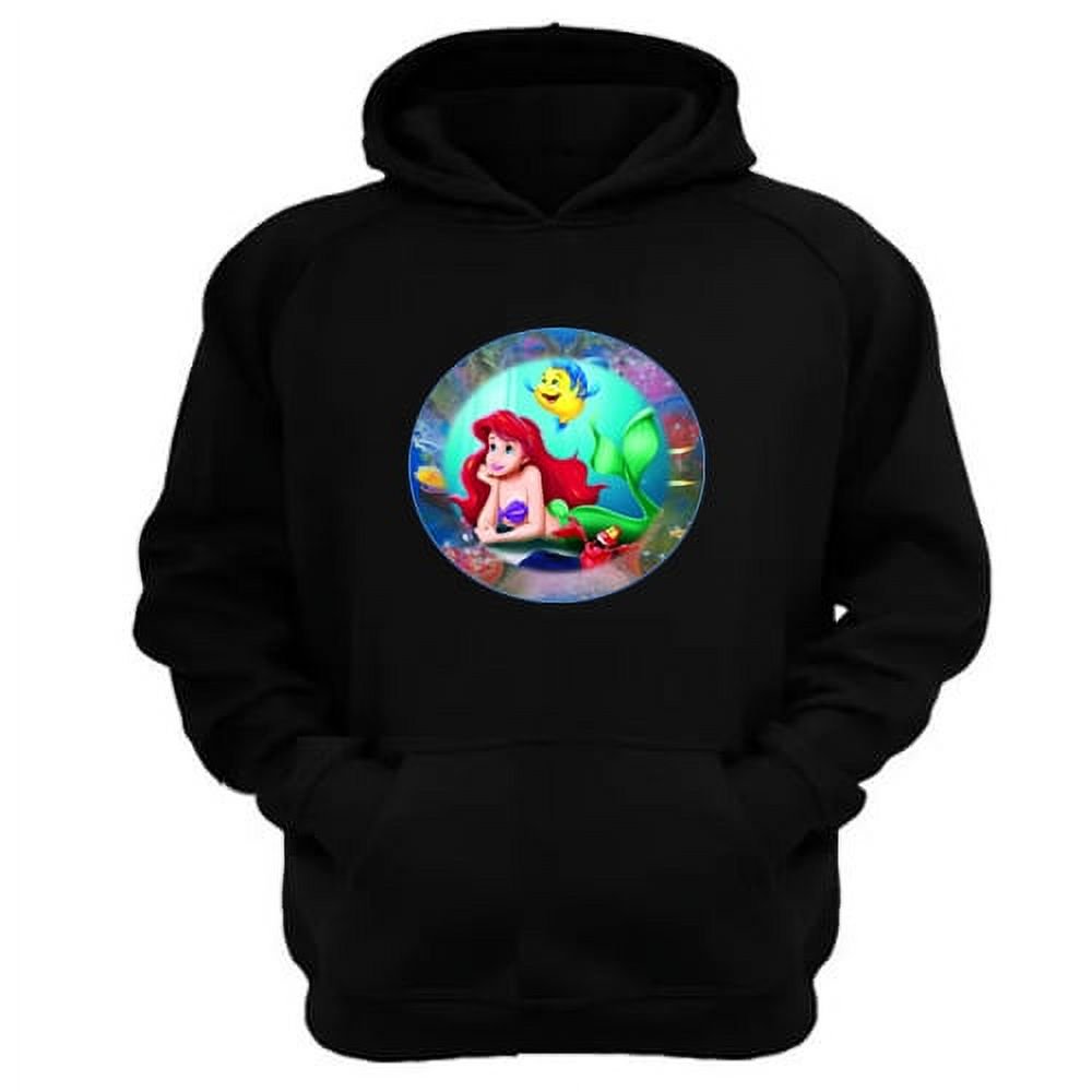 Genérico - Polerón Canguro Sirena Marina Negro Talla Xl Unisex