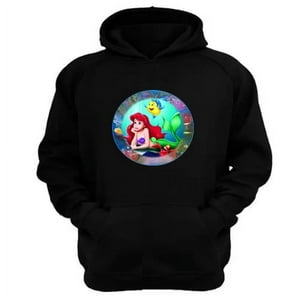 Genérico - Polerón Canguro Sirena Marina Negro Talla Xl Unisex