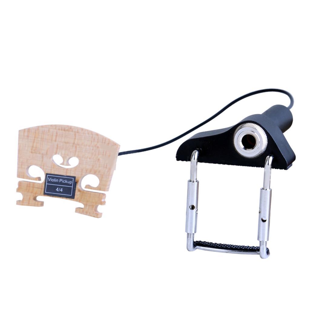 Magideal - Micrófono Para Violín Cv-13, Puente Para Violín, Sonido Preciso, Sonido Nítido, Micrófono Piezoeléctrico Para Violín, Portátil E Instantáneo Para Viol