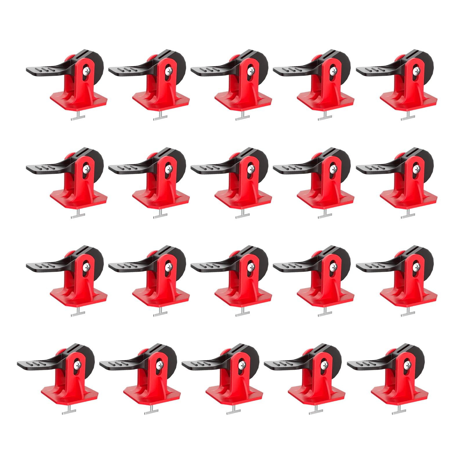 Bothyi - Sistema De Nivelación De Baldosas De 20 Piezas, Herramientas De Construcción Para Pisos Y Paredes, Color Rojo