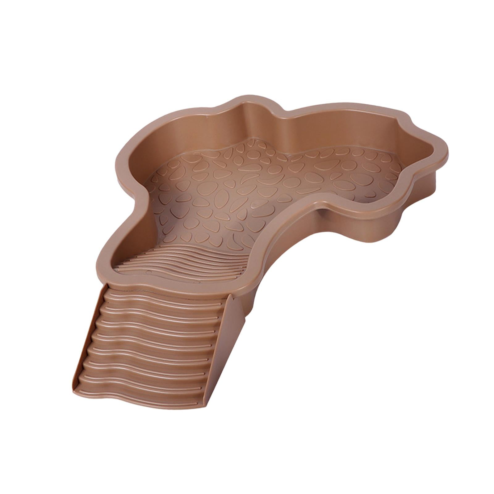 Ioensy - Piscina De Baño Para Reptiles Con Pendiente Hábitat Para Lagartijas Grandes Gecko Tortuga Serpiente Amarilla