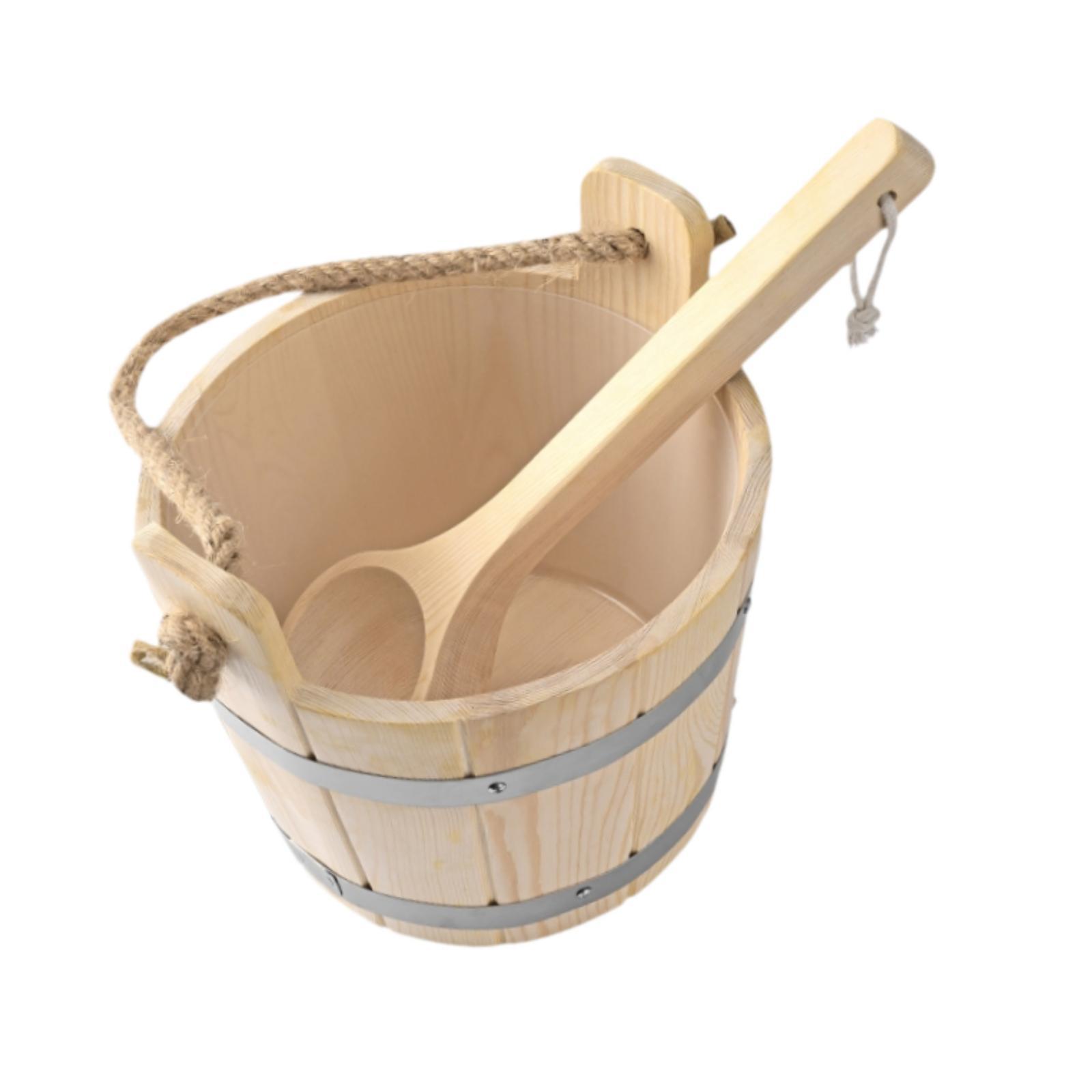 Ioensy - Barril De Madera Para Sauna Y Cucharón Accesorios Para Sauna Sala De Sauna Baño