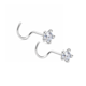 thumbnail image 1 of Par Piercing Estrella Circón 4 mm Plata 925, 1 of 6