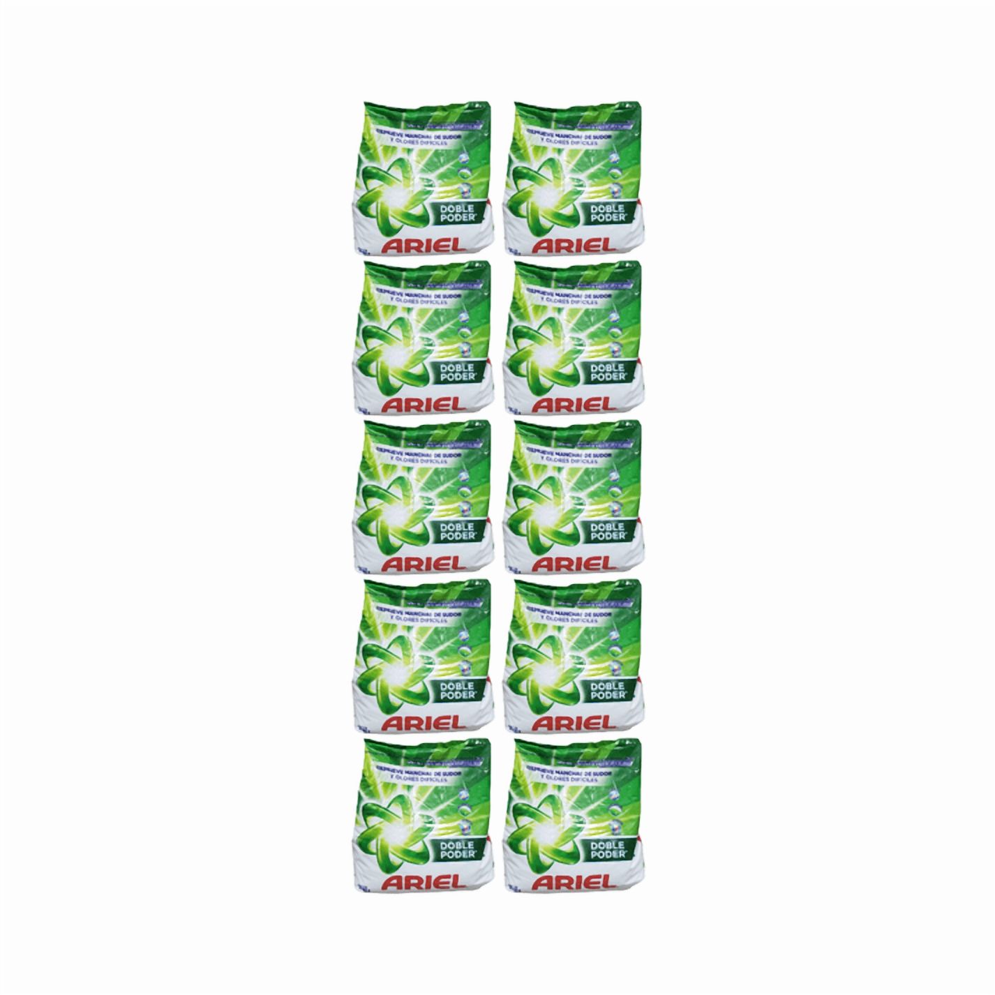 Pack 10 Detergente Ariel En Polvo Doble Poder 700G Cu, Rinde Más