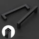 thumbnail image 4 of Tiradores Para Gabinete Negro Mate 160 Mm De Acero Inoxidable, 4 of 7
