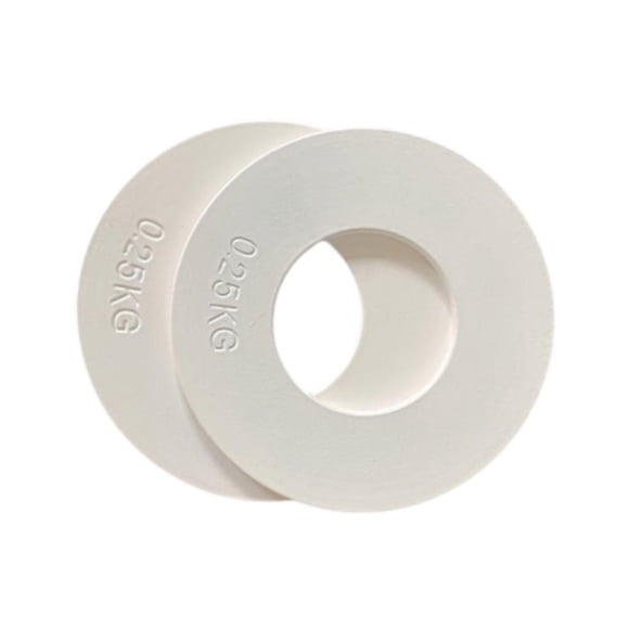 2pcs Gym Micro Placas Cambio Adicional Placa De Peso Para Principiantes De Carga De Micro 0.25 Kg De Blanco