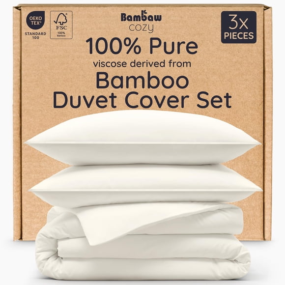 Juego de funda de edredón Bambaw, 100% viscosa, derivado de Bamboo King