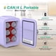 thumbnail image 3 of Mini Refrigerador CROWNFUL 4L Portátil Enfriador y Calentador Morado, 3 of 7