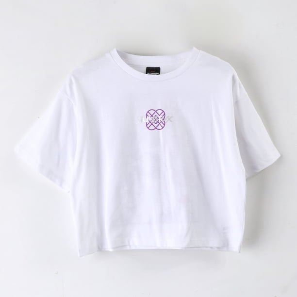 Polera Manga Corta Niña Kpop Demon Hunters Espalda Blanco