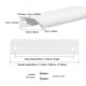 thumbnail image 5 of Tirador para gabinete MATOOYA de aluminio blanco moderno de 12 cm, 5 of 8